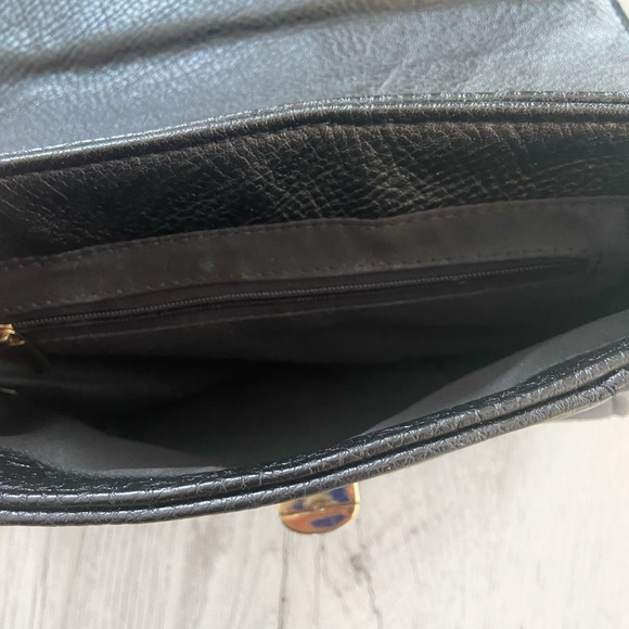 Faux fur leopard print crossbody purse - Picture 5 of 8